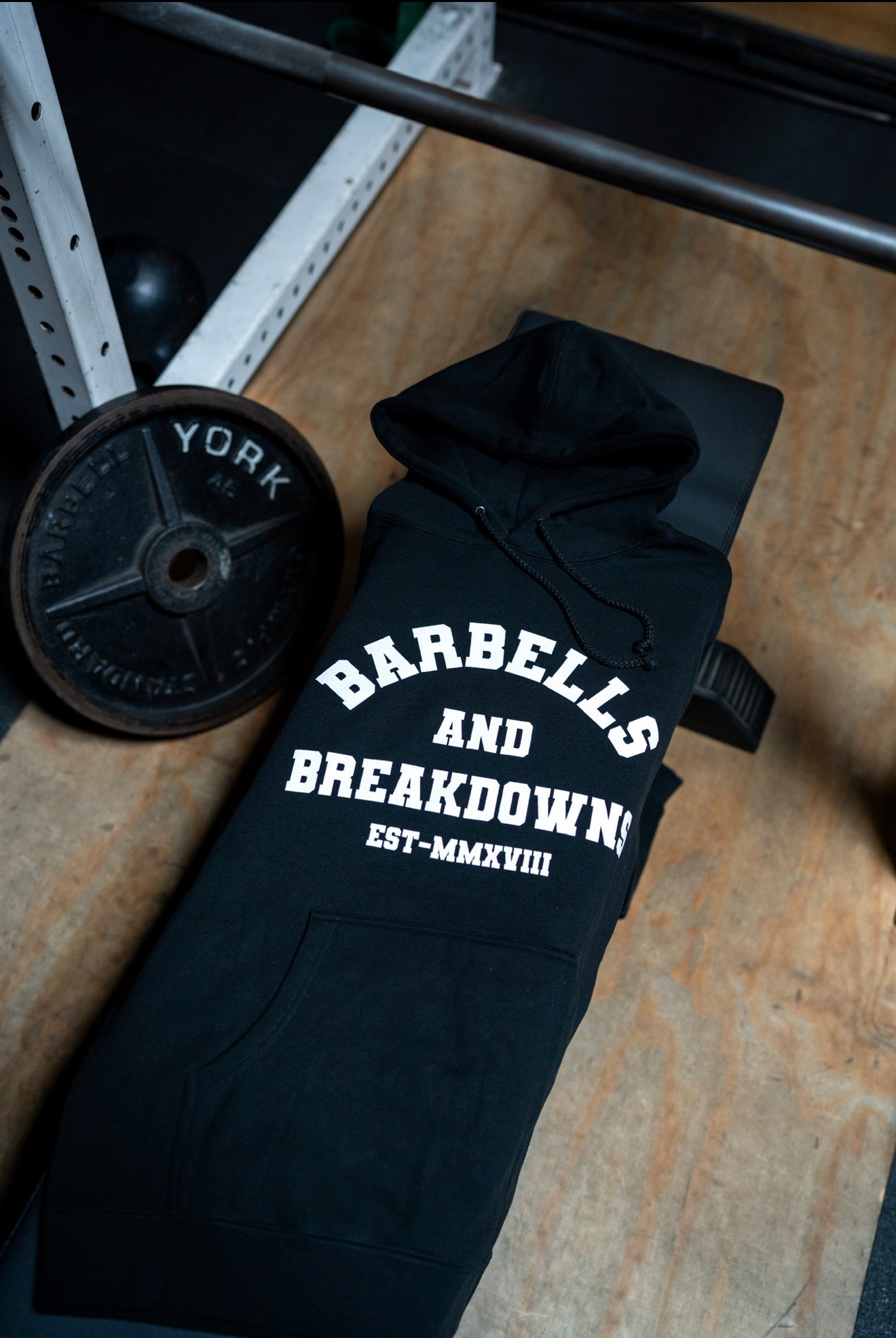 Black Varsity Hoodie