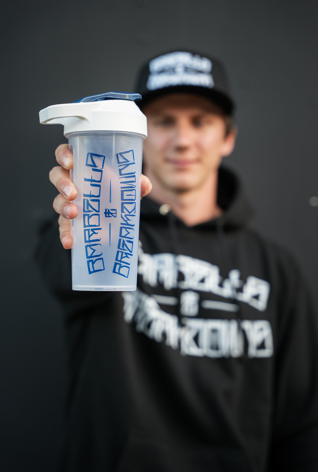 White/Navy Shaker Bottle